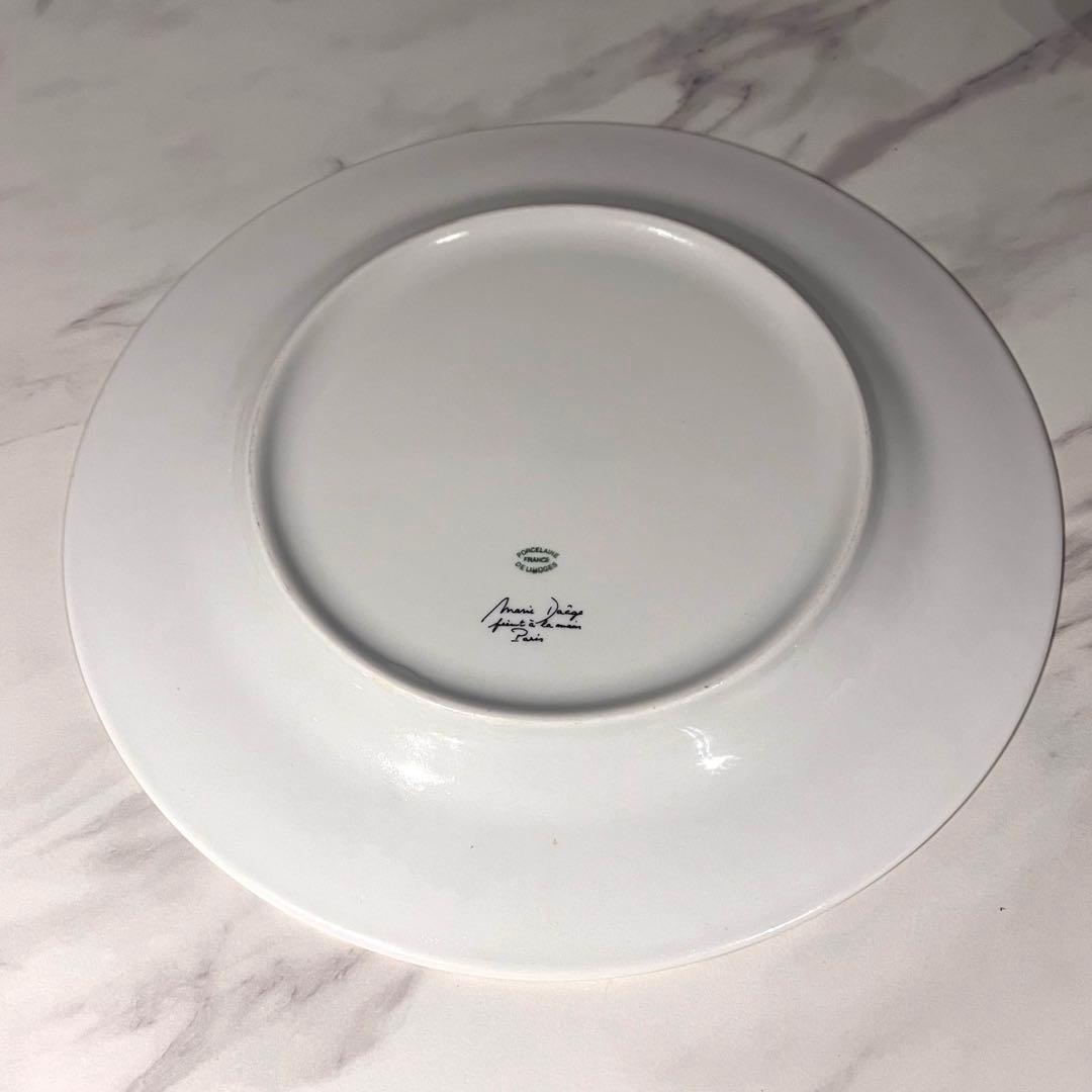 MarieDaage リモージュ　30センチプレート　ストライプフューシャピンク