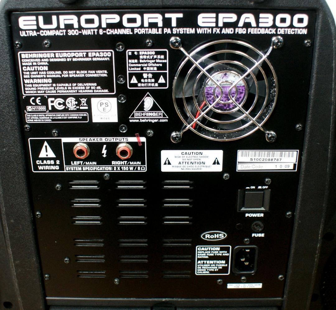 BEHRINGER ベリンガー EUROPORT EPA300 PAセット - メルカリ