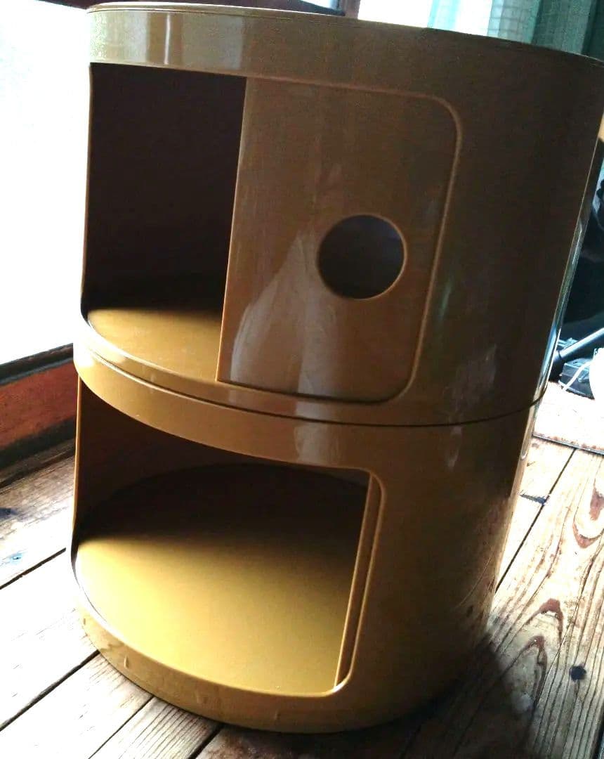 希少。レトロ家具　昭和レトロな二段式収納　サイドテーブルにも。