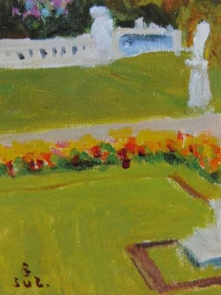 鈴木　良三 、リュクサンブール公園、希少な額装用画集より、新品高級額