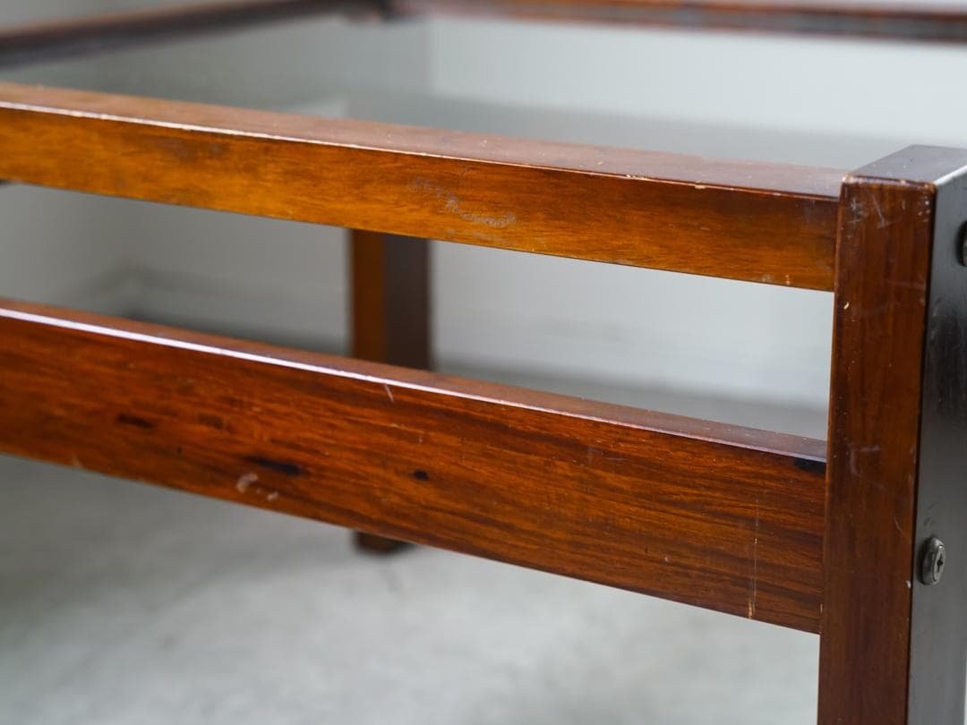 70's ヴィンテージ 木製ローテーブル ミッドセンチュリーモダン