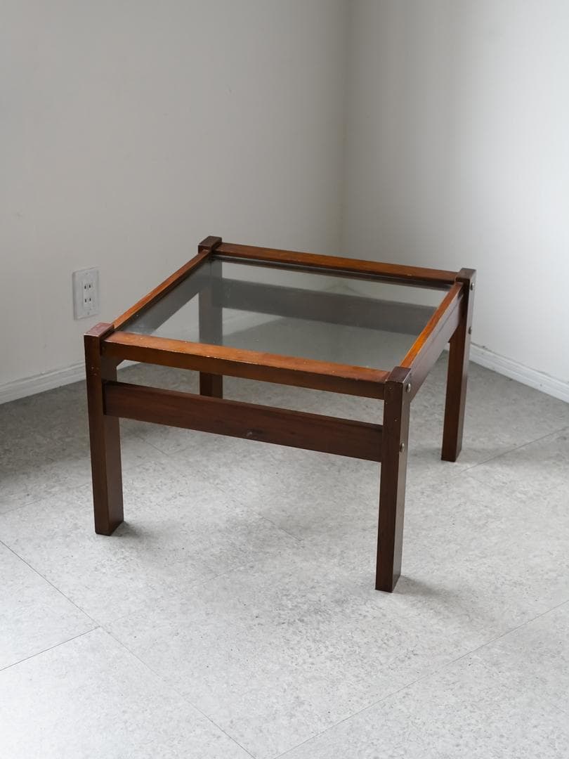 70's ヴィンテージ 木製ローテーブル ミッドセンチュリーモダン