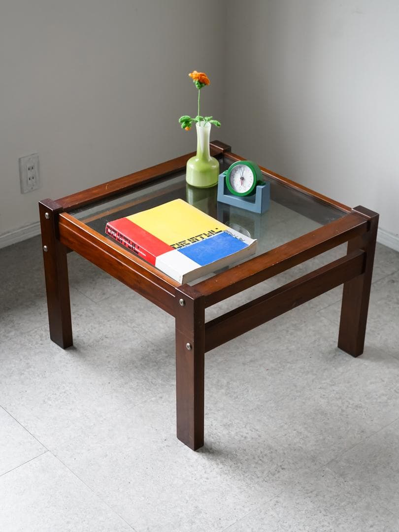 70's ヴィンテージ 木製ローテーブル ミッドセンチュリーモダン