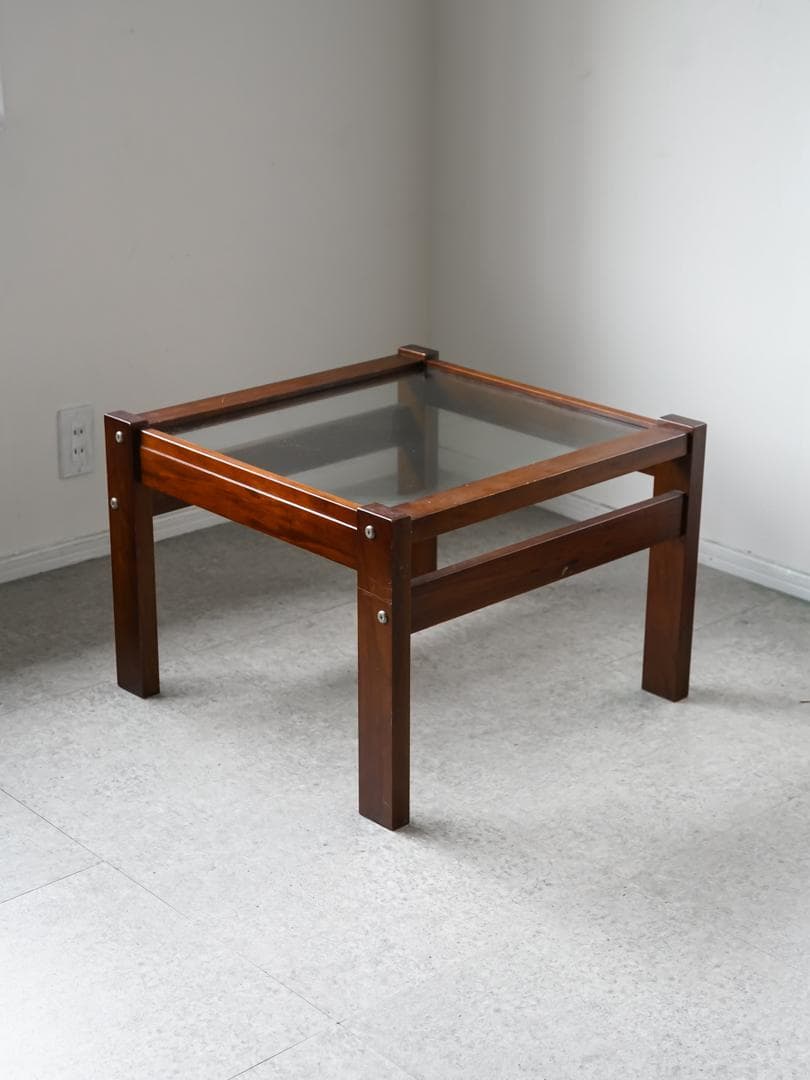 70's ヴィンテージ 木製ローテーブル ミッドセンチュリーモダン