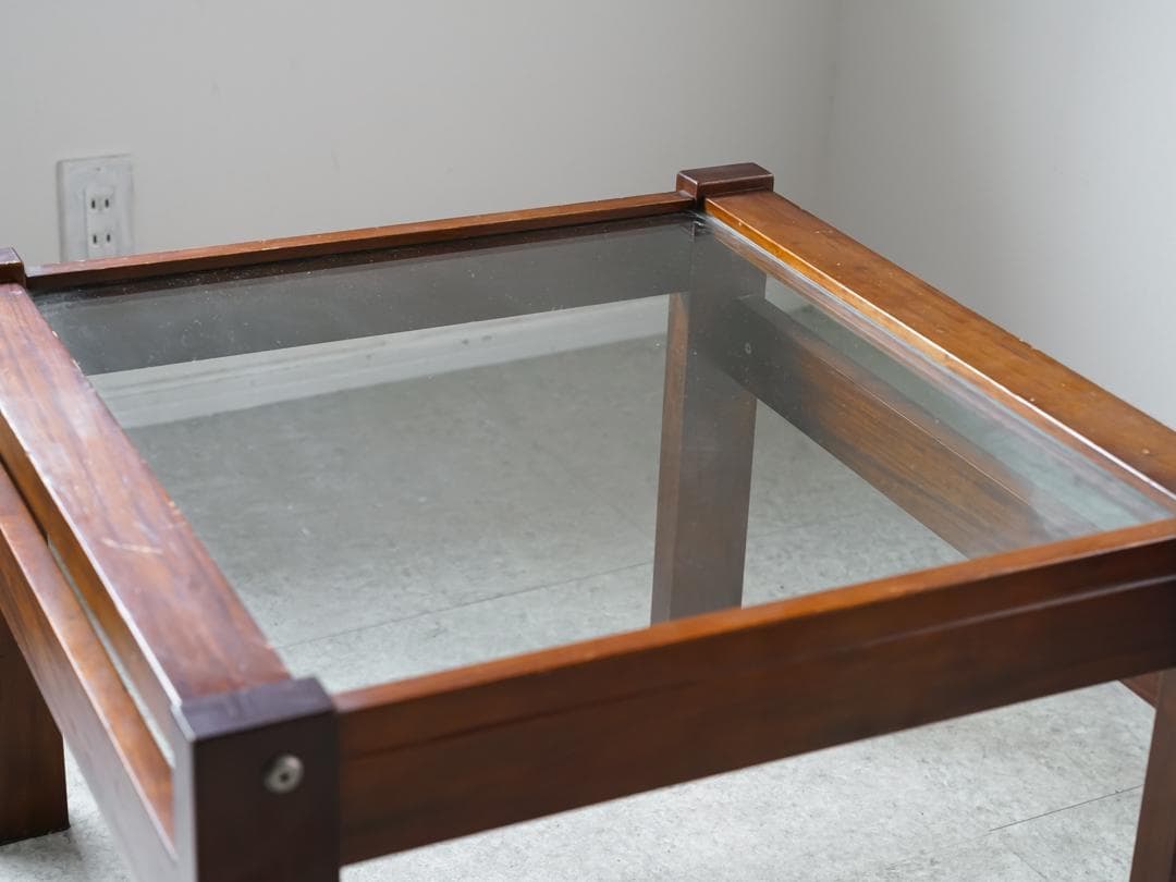 70's ヴィンテージ 木製ローテーブル ミッドセンチュリーモダン