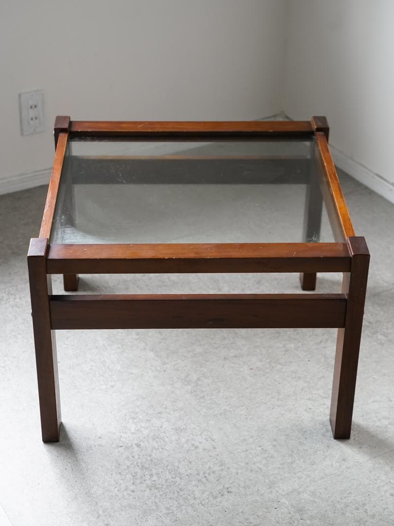 70's ヴィンテージ 木製ローテーブル ミッドセンチュリーモダン