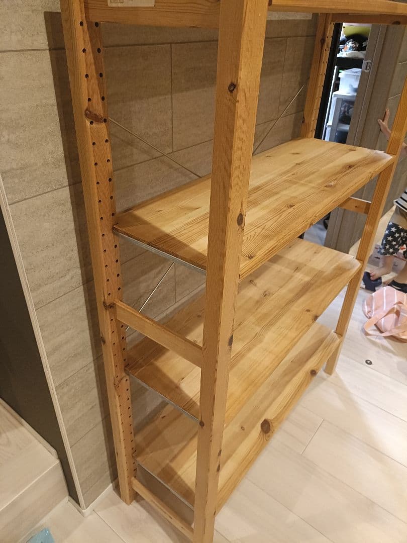 ivar ナチュラルウッド 4段オープンシェルフ