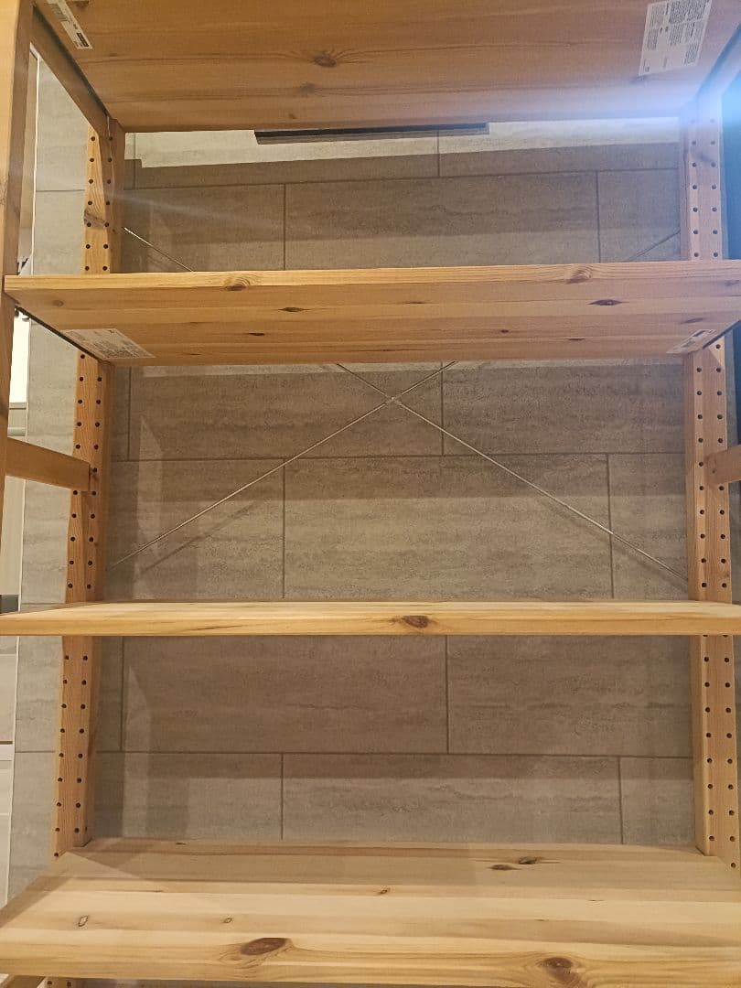 ivar ナチュラルウッド 4段オープンシェルフ