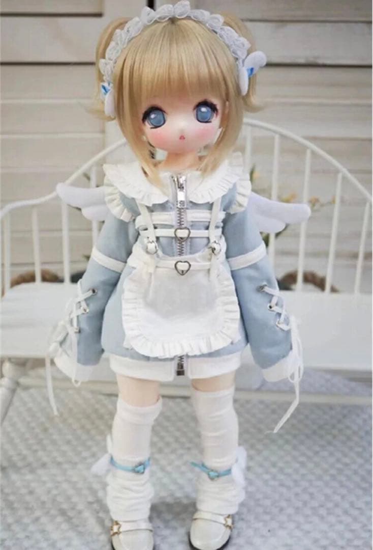 12/10まで【新品】　ドール服　水色天使ジャージ　ディーラー様製　mdd服