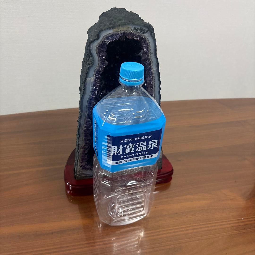 【希少・天然アメジストドーム 7.68kg】極上美濃紫　原石ドゥルージー座付