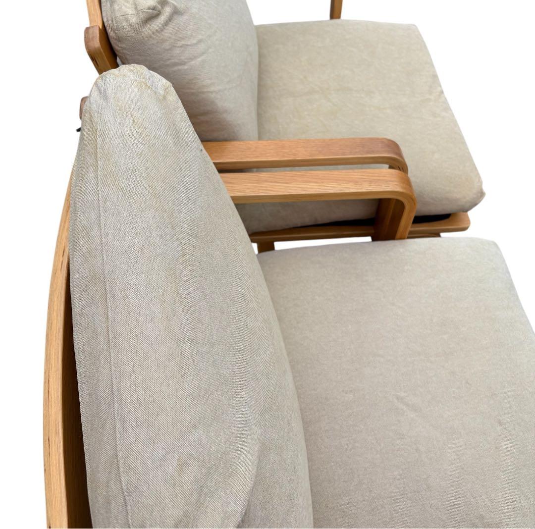 MUJI リビングでもダイニングでもつかえるソファチェア　2脚セット