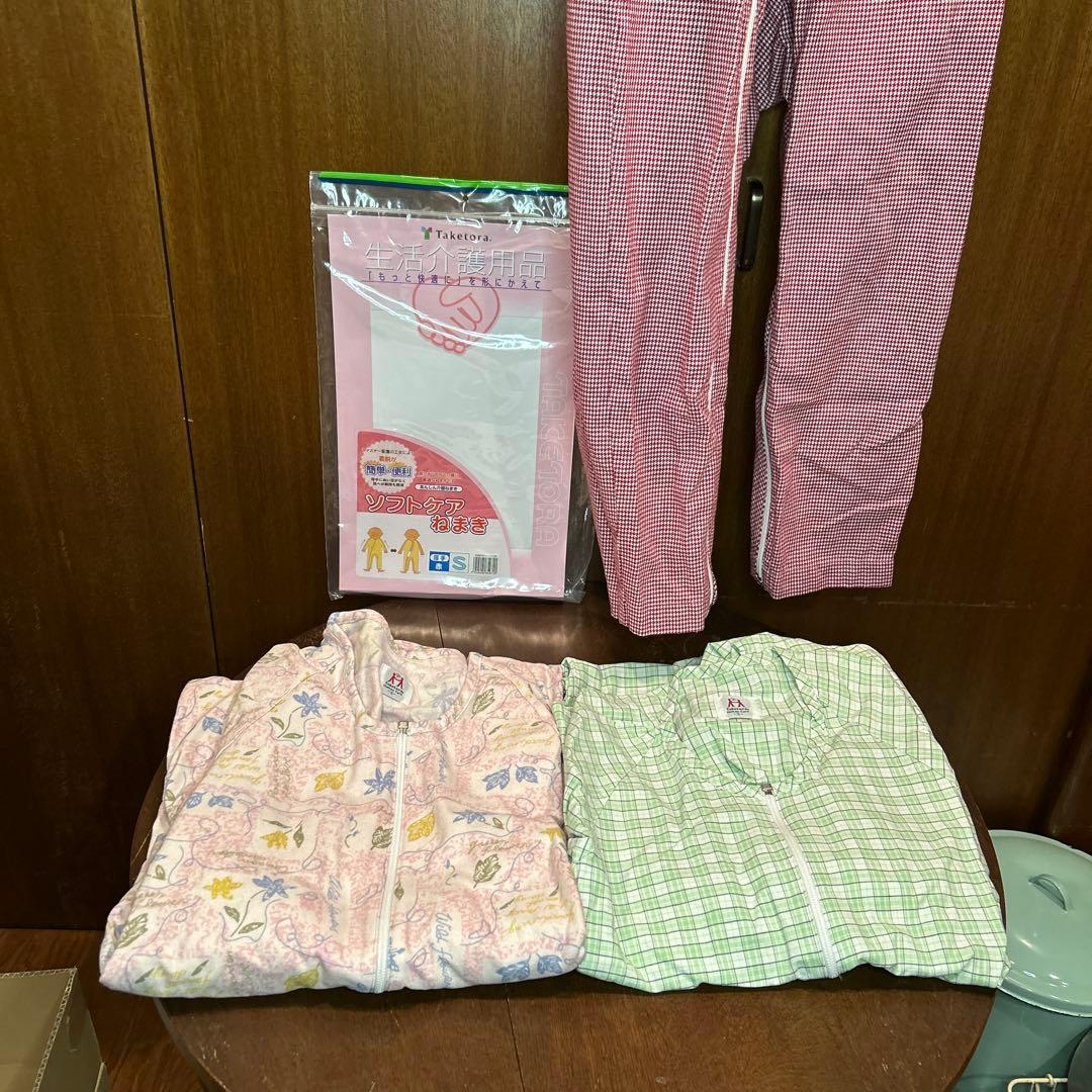 3枚セット単品購入可能ねまき 厚手赤S厚手ピンクSスリーシーズン緑格子S