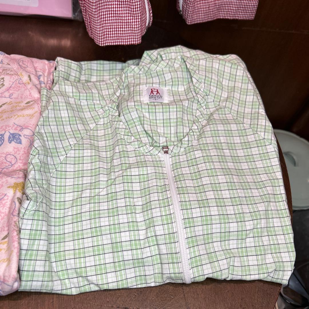 3枚セット単品購入可能ねまき 厚手赤S厚手ピンクSスリーシーズン緑格子S