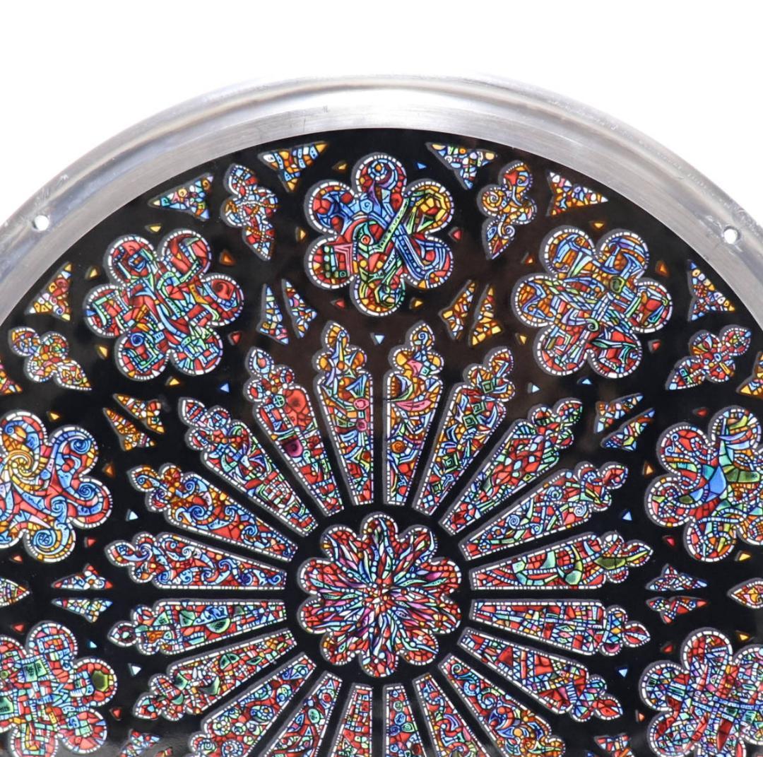 大型 ワシントン大聖堂 ヴィンテージ ステンドグラス バラ窓 ローズ ウィンドウ