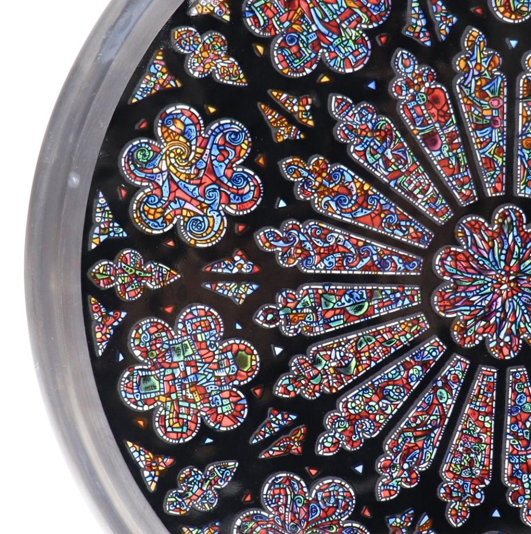 大型 ワシントン大聖堂 ヴィンテージ ステンドグラス バラ窓 ローズ ウィンドウ