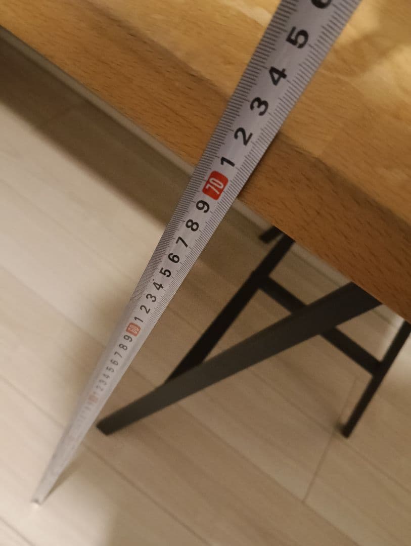 イケアデスク3点セットナチュラルウッドレールベリとキャビネット付引き取り限定販売