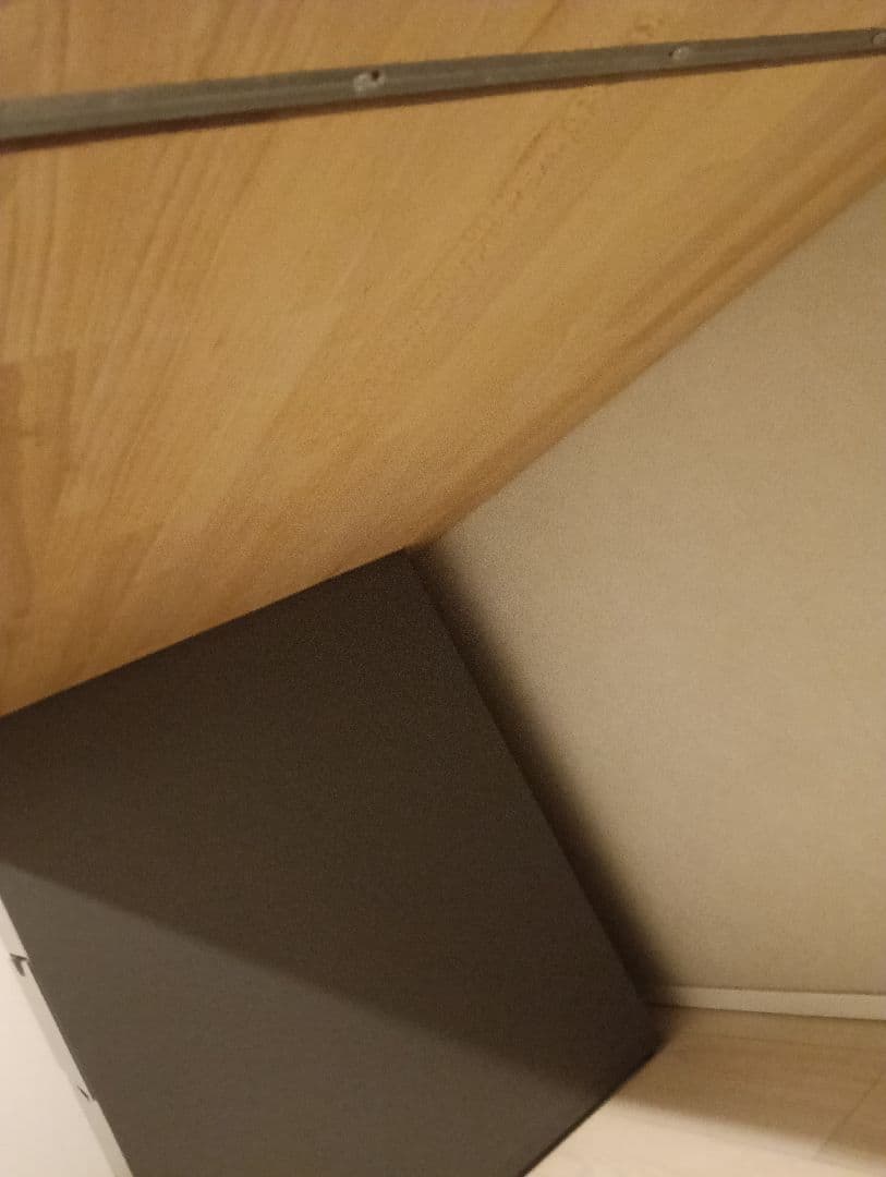 イケアデスク3点セットナチュラルウッドレールベリとキャビネット付引き取り限定販売