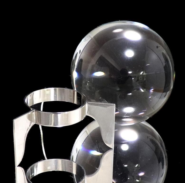 バカラ レア 高級 特大 1.6kg シリウスボウル 純正銀色台座付属