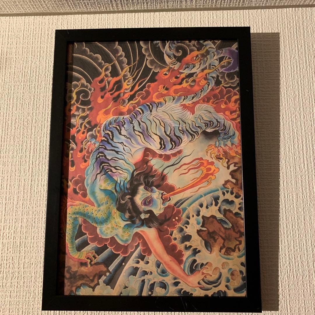 ☆タトゥーフラッシュ20種類☆/A4額縁付き/刺青/アート/TATTOO/和彫