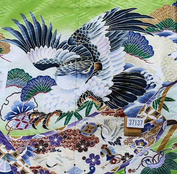 七五三 五歳 男児 着物 羽織袴フルセット 紋袴 鷹 袴変更可能 NO37137