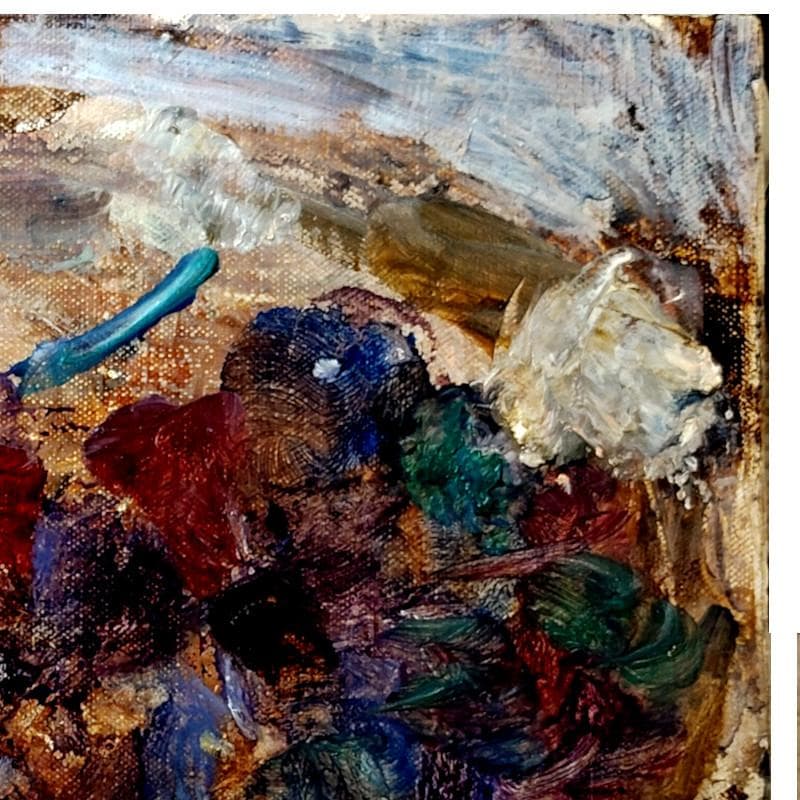 ☆喜多村 知☆「葡萄」油絵 ◇新文展特選◇