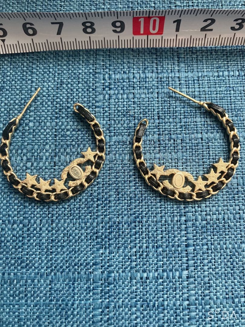 セール　CHANEL ノベルティ　星　ピアス　チェーン　CCマーク