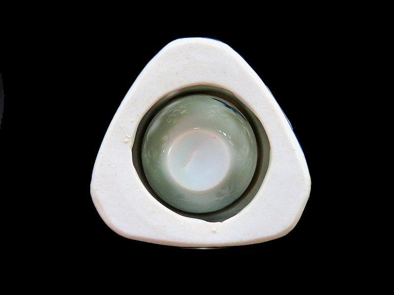 古伊万里 染付 透かし 七宝紋に鳥の図 盃台 E474AS-CGk - メルカリ