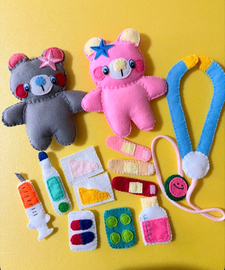 くまちゃんのお医者さんセット☆ハンドメイド - メルカリ