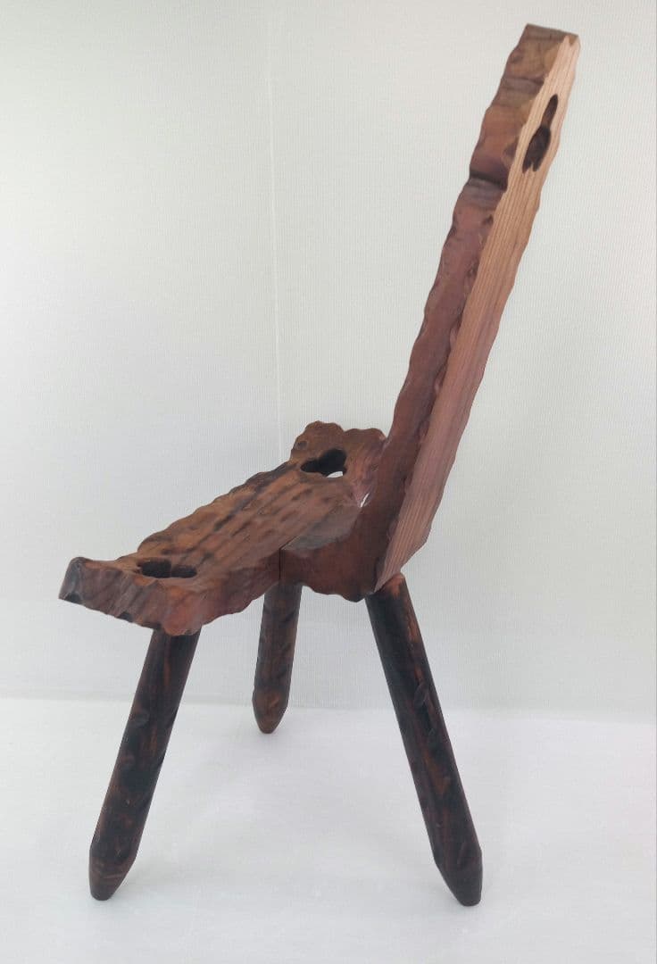 【2脚セット】シェファードチェア 木製椅子 三本足 アンティーク *W65W66