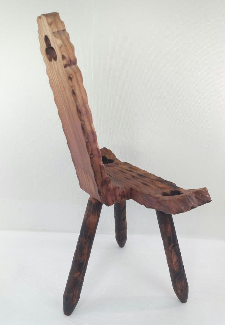 【2脚セット】シェファードチェア 木製椅子 三本足 アンティーク *W65W66