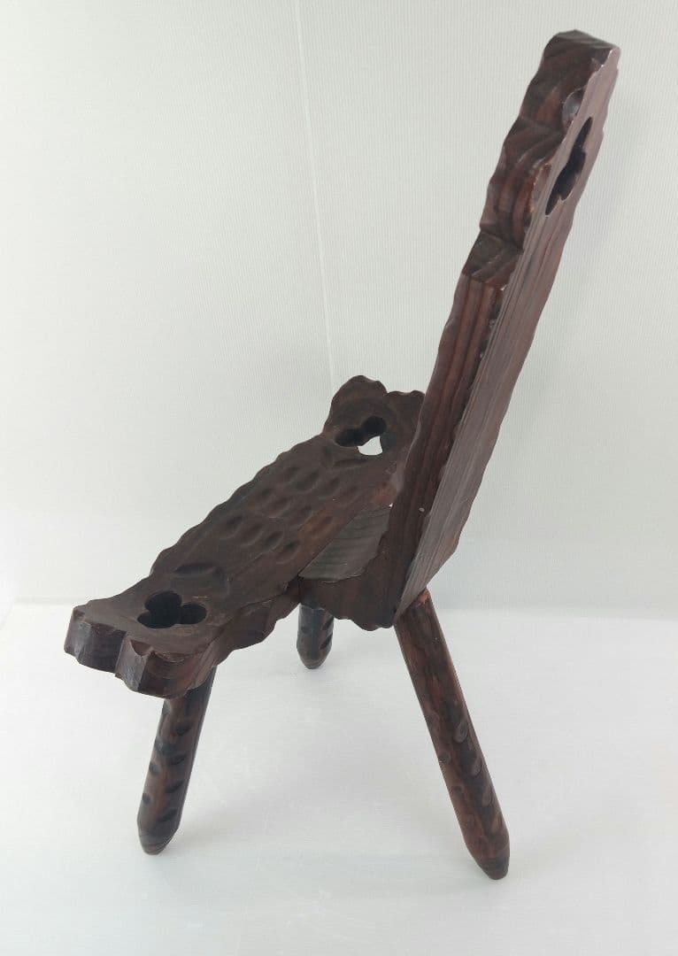 【2脚セット】シェファードチェア 木製椅子 三本足 アンティーク *W65W66