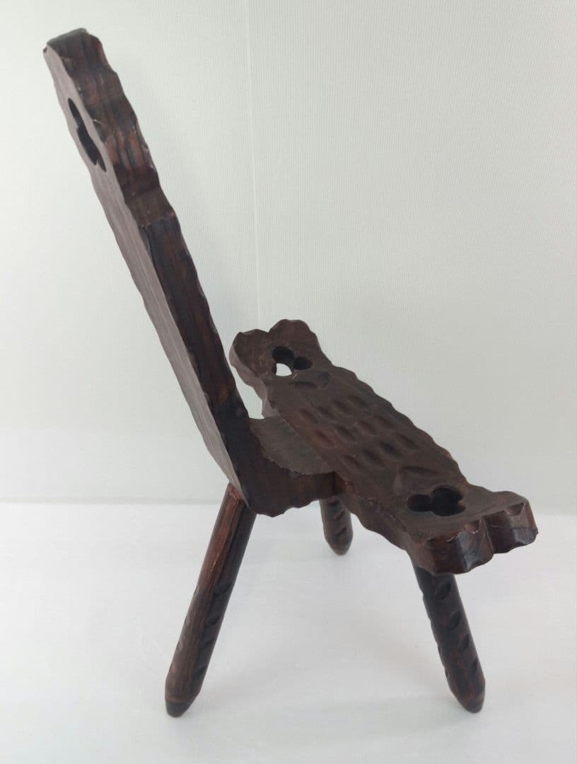 【2脚セット】シェファードチェア 木製椅子 三本足 アンティーク *W65W66