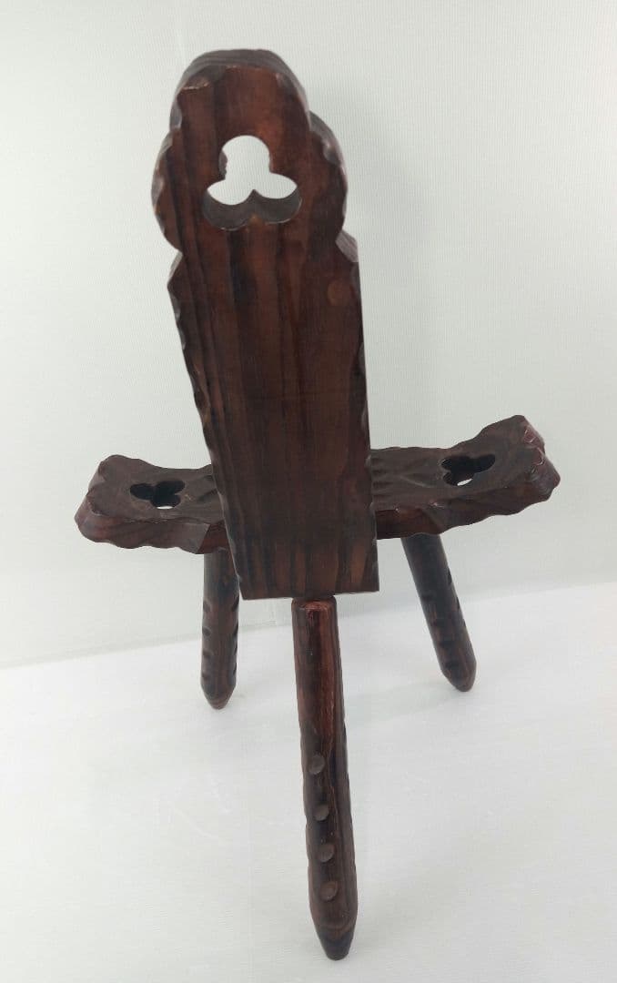 【2脚セット】シェファードチェア 木製椅子 三本足 アンティーク *W65W66