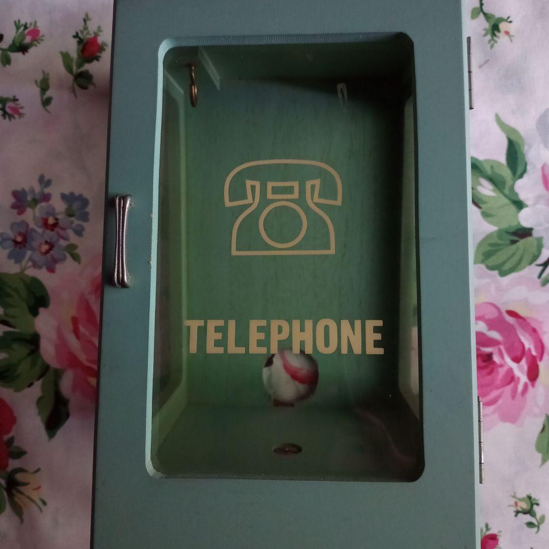 レア　廃盤品　TELEPHONE 　テレホンボックス　木製