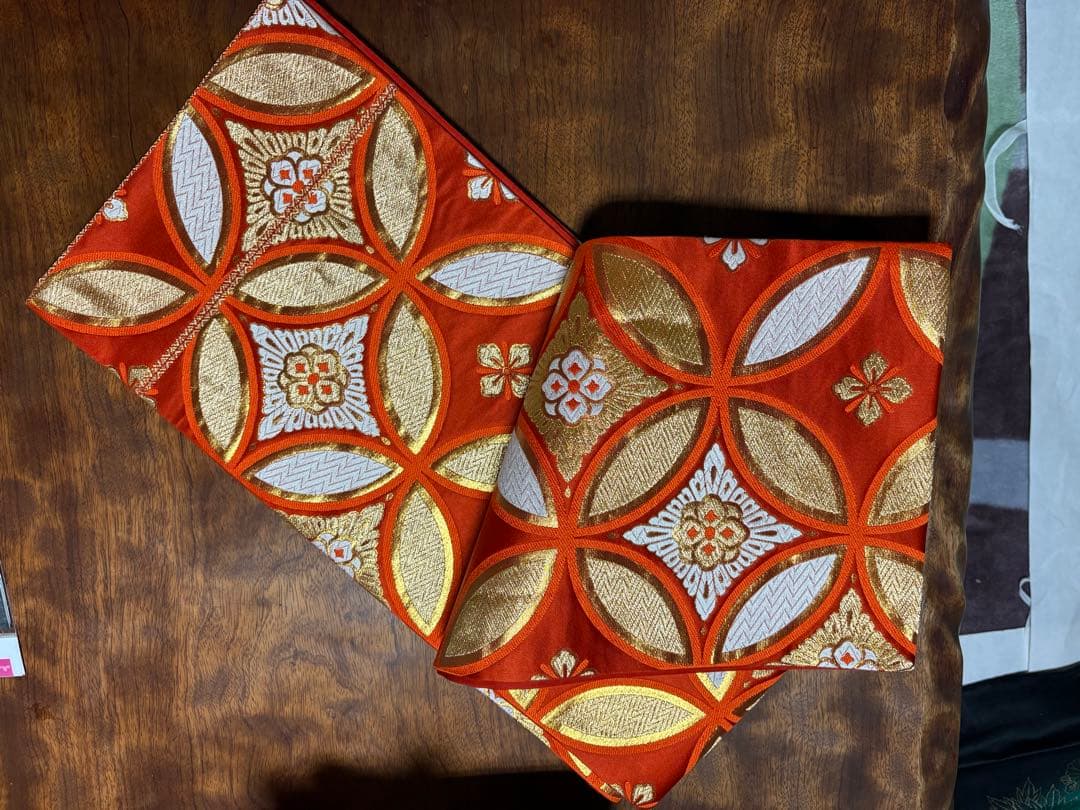 七五三 着物セット 蝶の刺繍付き　緑　7歳　女の子