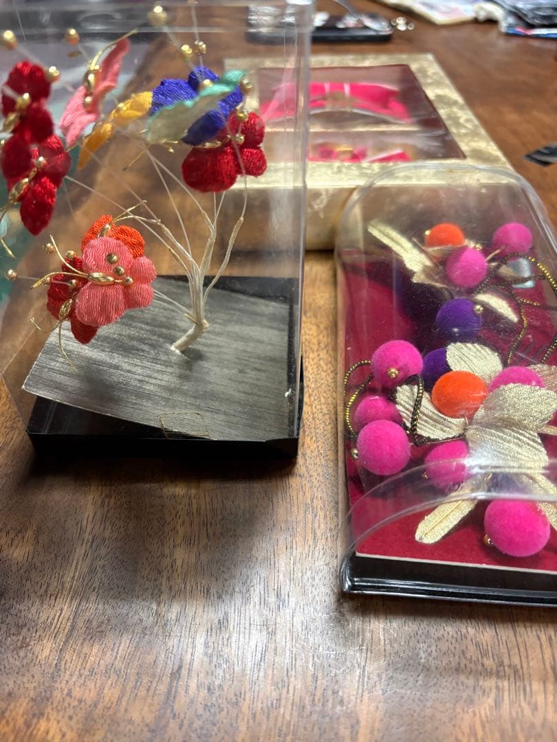 七五三 着物セット 蝶の刺繍付き　緑　7歳　女の子