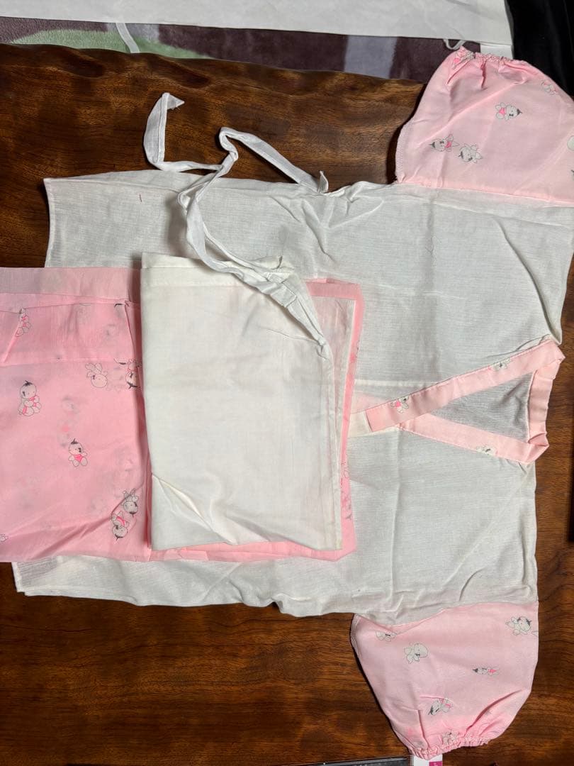 七五三 着物セット 蝶の刺繍付き　緑　7歳　女の子