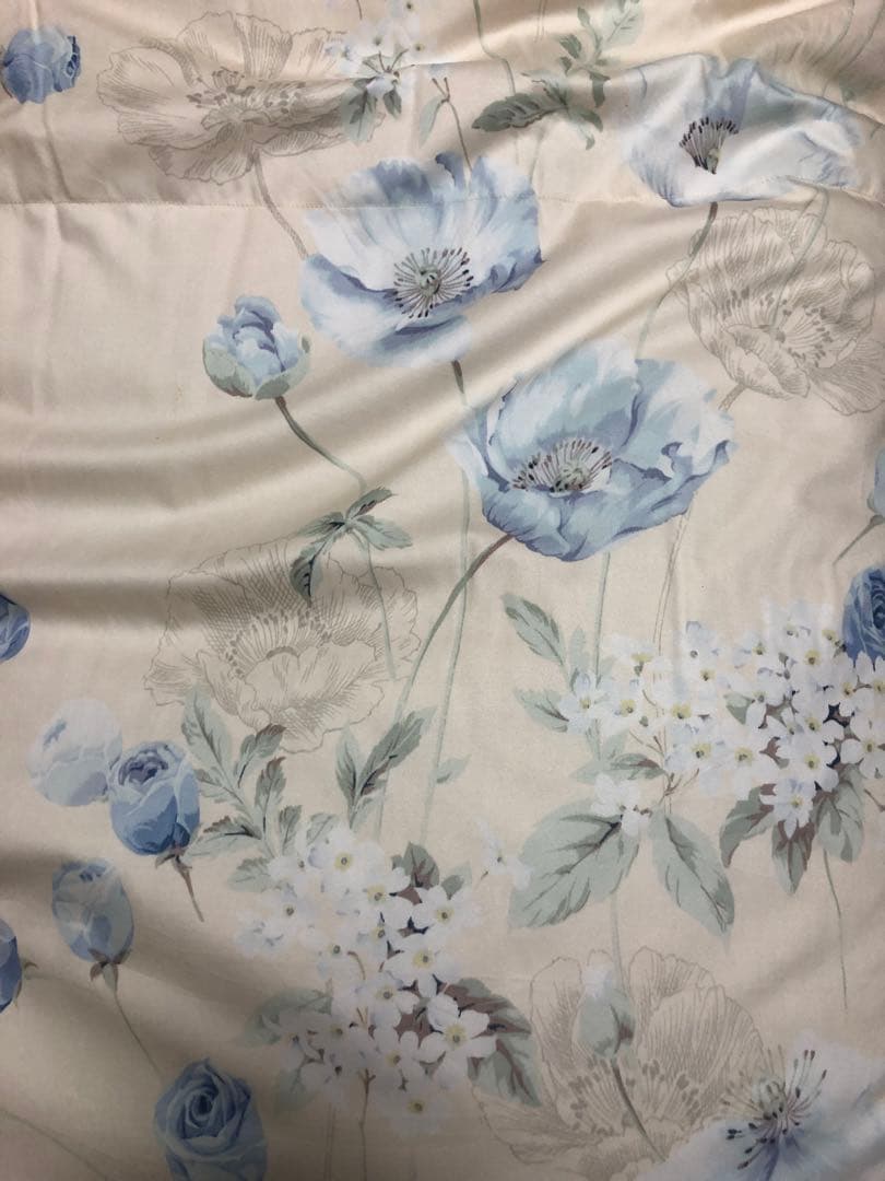 羽毛布団　ダウン93% 1.4kg ハンガリー産ホワイトダウン　ローズ花柄