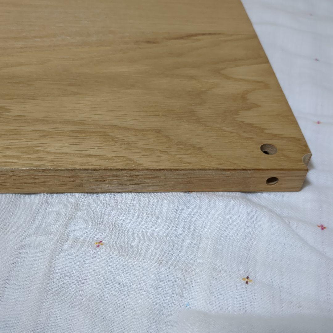 無印良品ステンレスユニットシェルフ　オーク材棚セット　ワイド　中