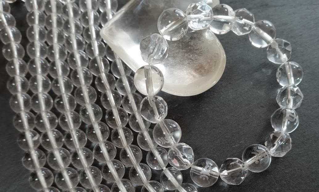 九字梵字水晶ブレスレット（護身・魔除け・厄払い・呪文）