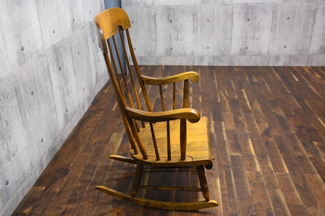 CCC38 ヴィンテージ 飛騨産業 ロッキングチェア オーク無垢材 揺り椅子