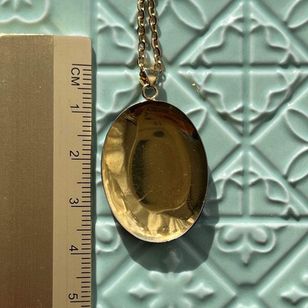 一点限り　日本製象嵌のネックレス　花咲く梅の木　ヴィンテージ