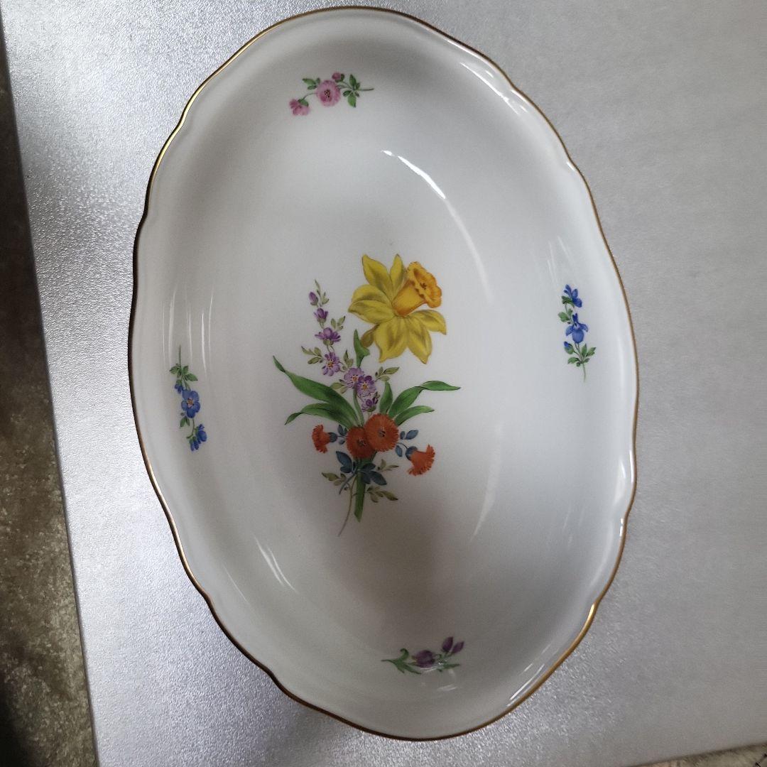 マイセン　ベーシックフラワー　３つの花　カレー皿6枚セット