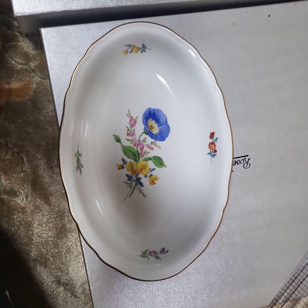 マイセン　ベーシックフラワー　３つの花　カレー皿6枚セット