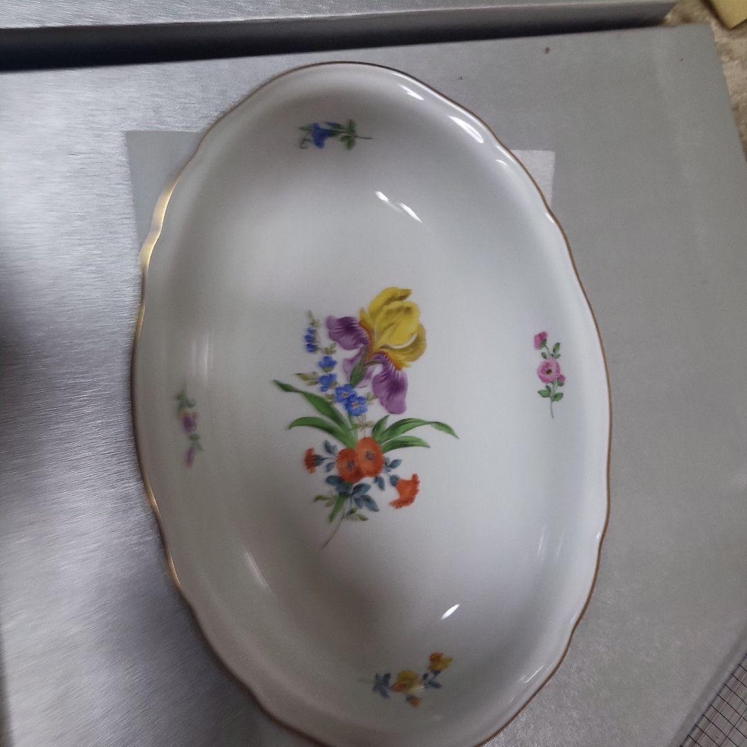 マイセン　ベーシックフラワー　３つの花　カレー皿6枚セット