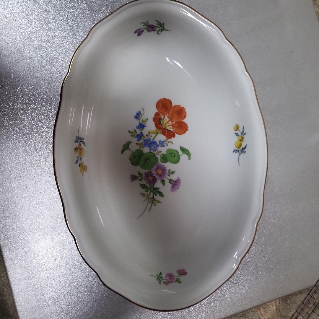 マイセン　ベーシックフラワー　３つの花　カレー皿6枚セット