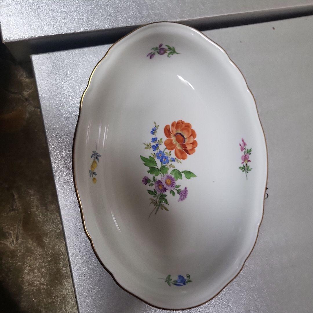 マイセン　ベーシックフラワー　３つの花　カレー皿6枚セット