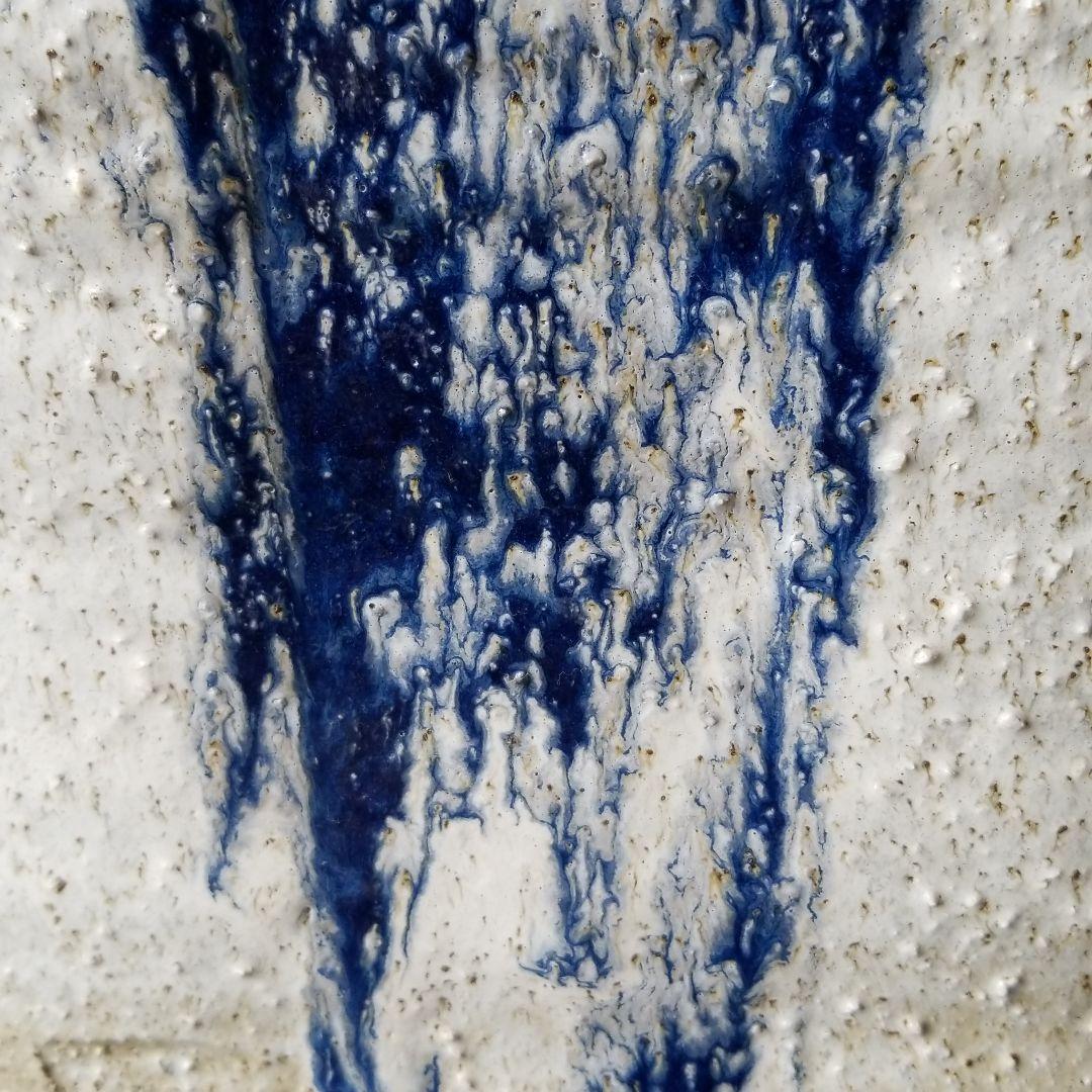 信楽焼 傘立て 白砂青釉流し 高さ45cm