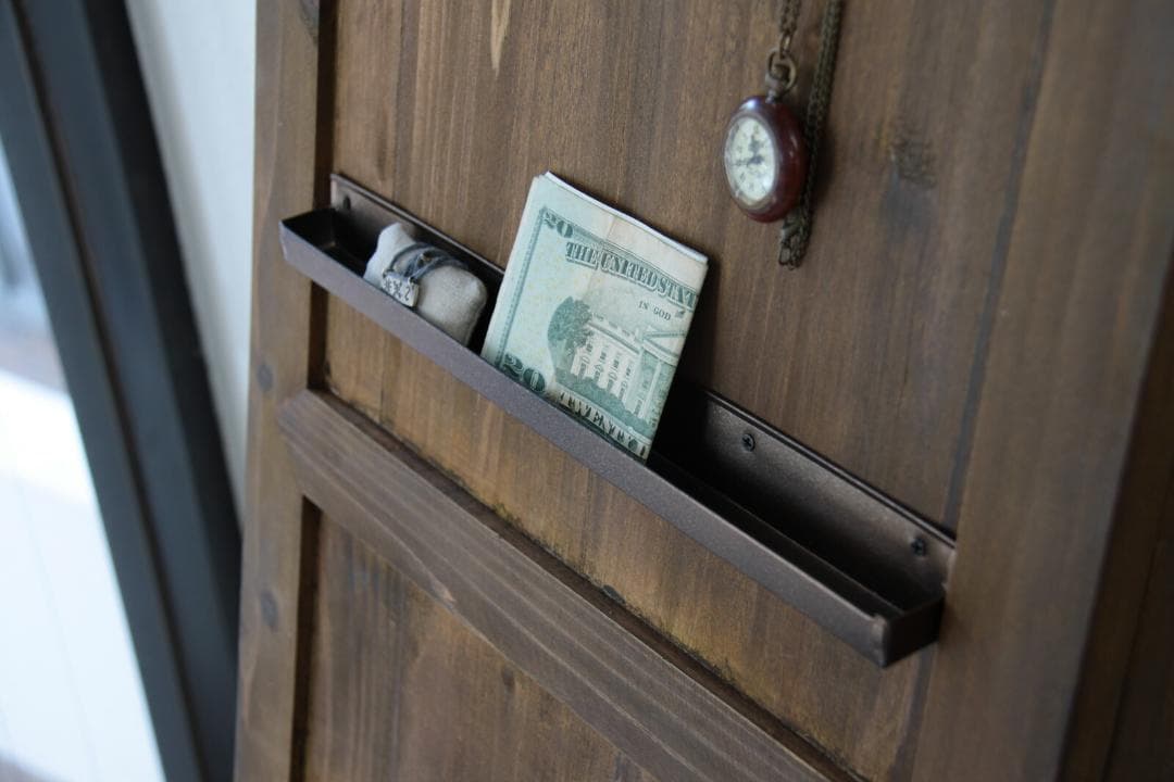 ドア型ミラー☆ブラウン　ミラー　ドアミラー　スタンドミラー　壁掛け　姿見　鏡