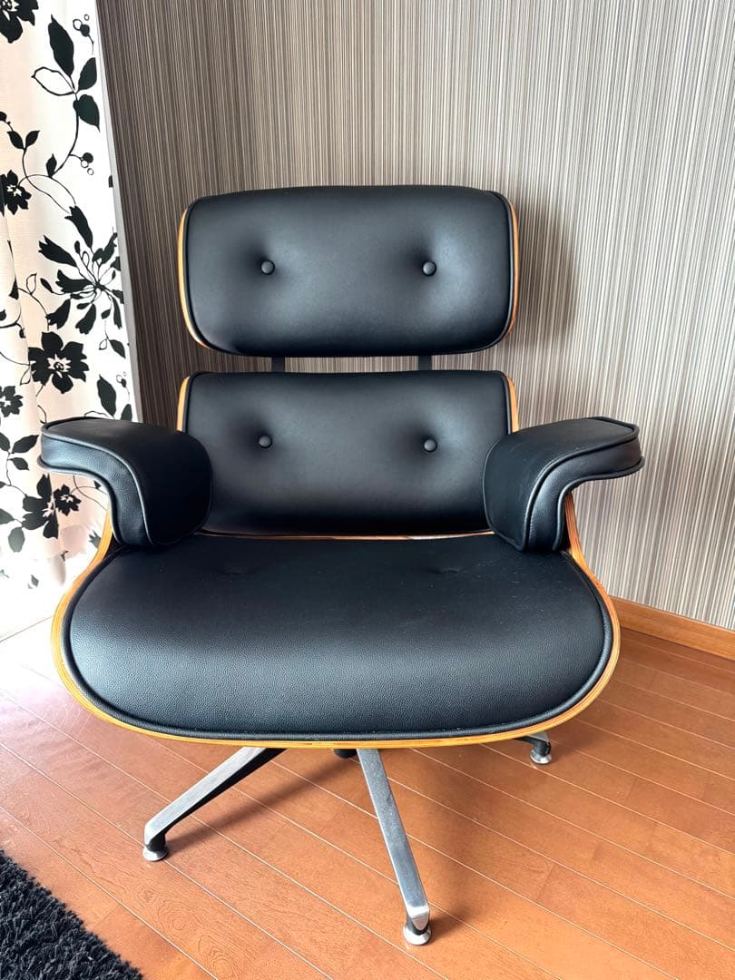 【美品】 イームズ リプロダクト ラウンジチェア アームチェア オットマン付き